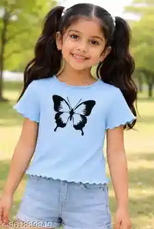 Kids Butterfly Print T-Shirt